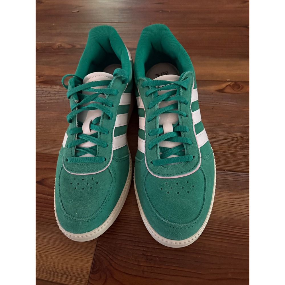 Adidas Cloudfoam Plus Green White Suede Low Top Sneakers Womens size 8W